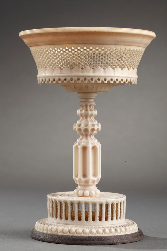 Early 19th century TURNED and carved IVORY CUPs | MasterArt